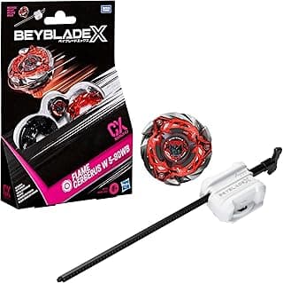 Beyblade X Flame Cerberus W 5-80WB CX Starter Pack Set, Takara Tomy Stamina Type Top and Launcher