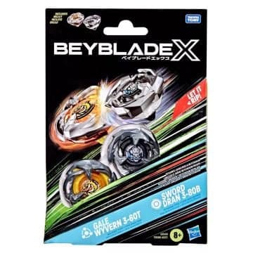 Beyblade X Gale Wyvern 3 60t Sword Dran 3 80b Top Dual Pack Set