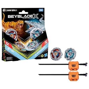 Beyblade X Jurassic World T Rex Vs Mosasaurus Multipack Set